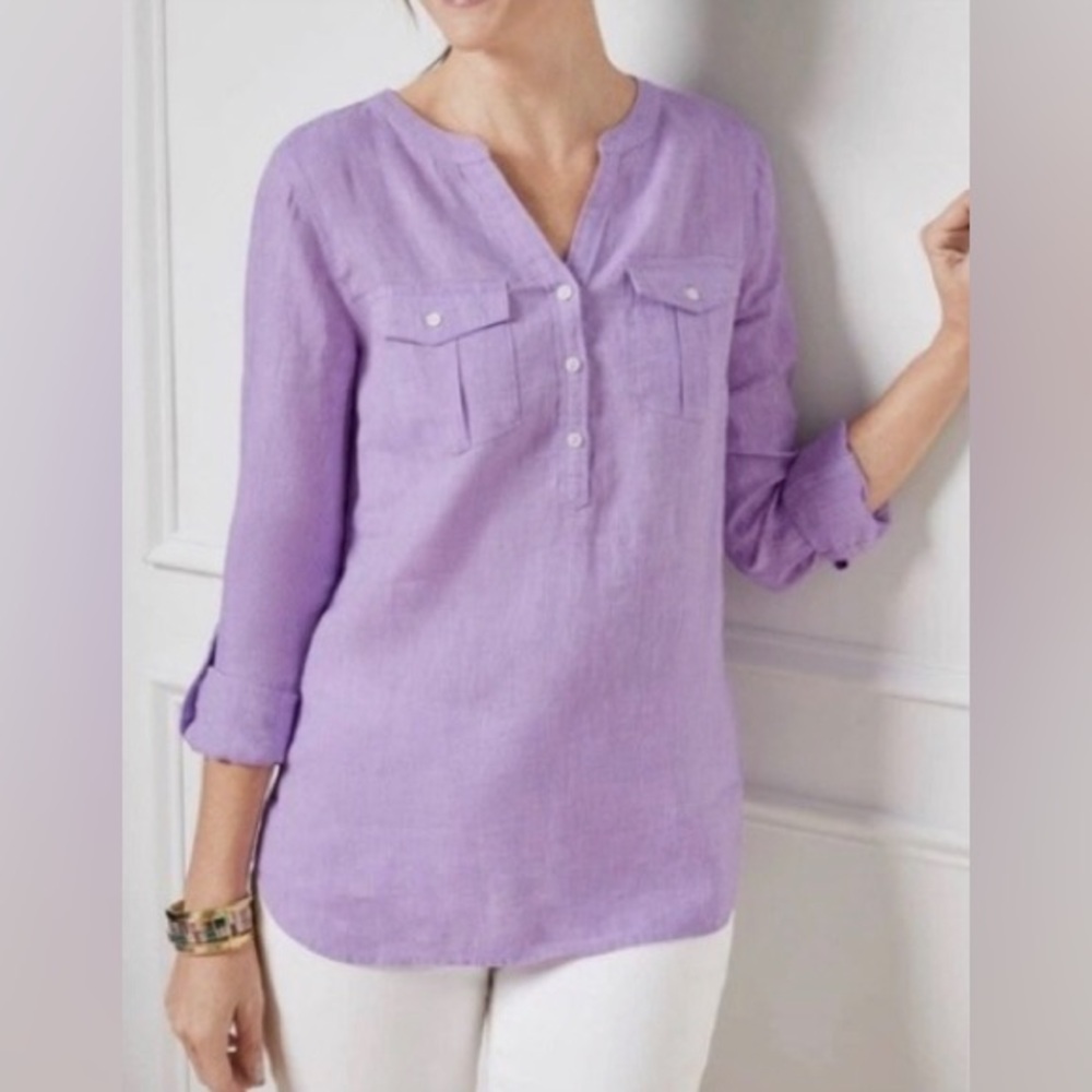 Talbots Linen top Tunic